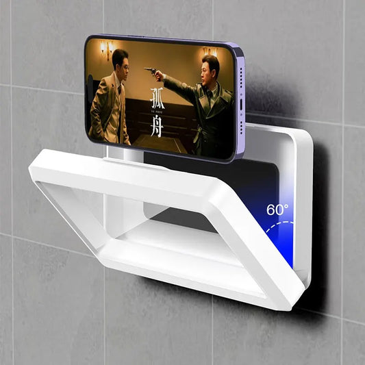 Waterproof Wall-Mount Phone Holder - Self-Adhesive Touch Case for Bathroom