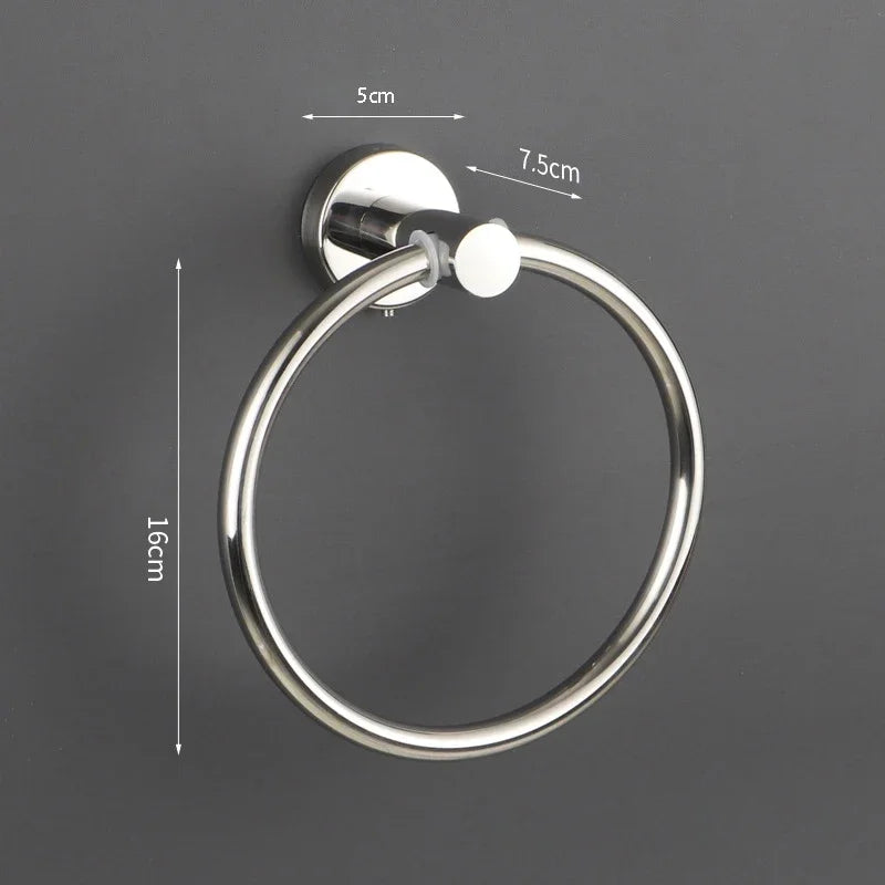 Round Towel Ring – Wall-Mount Bathroom Holder