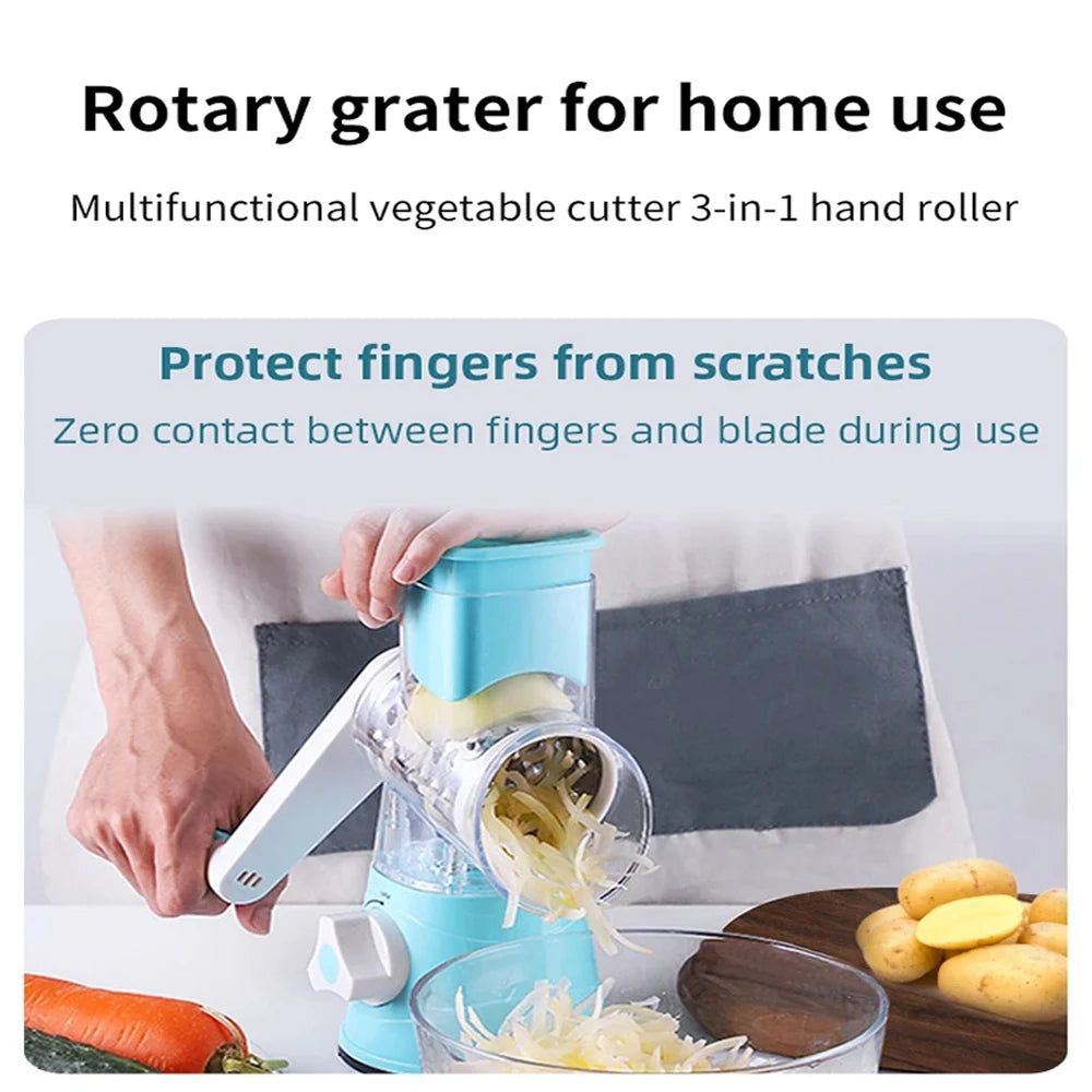 Multifunctional Roller Vegetable Cutter- Hand Crank