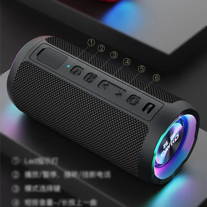 AquaSound 30W Bluetooth Speaker - Power-Packed Sound, Waterproof, and RGB Glow Magic!