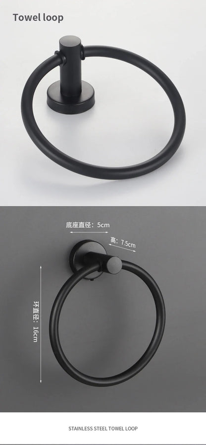 Round Towel Ring – Wall-Mount Bathroom Holder