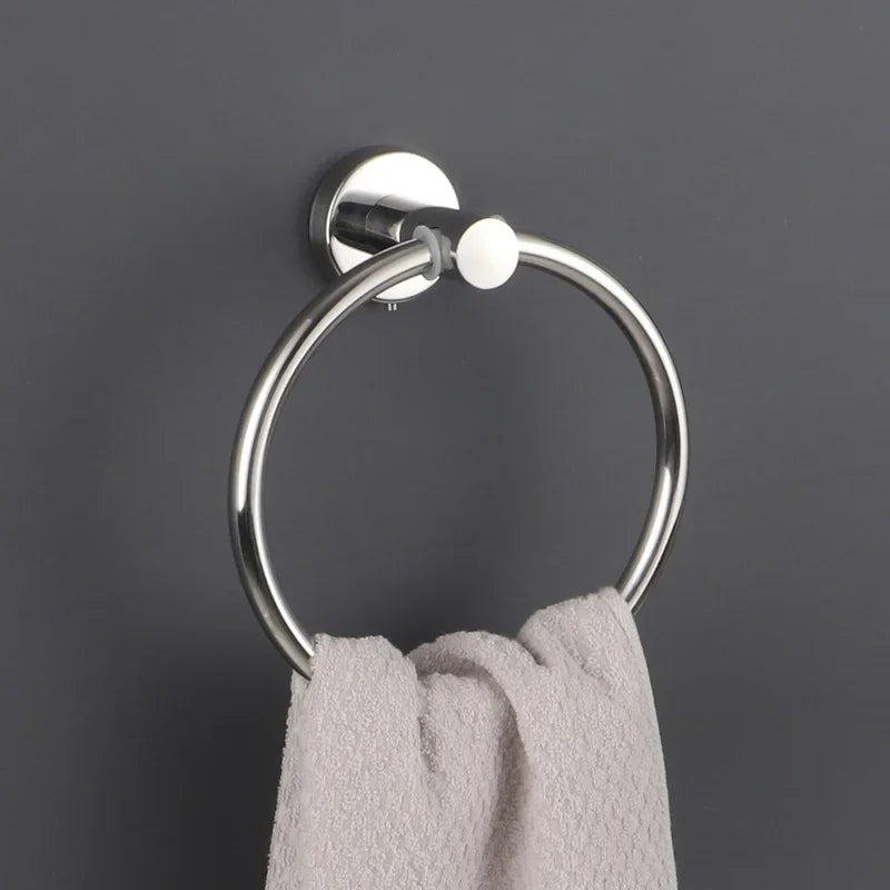 Round Towel Ring – Wall-Mount Bathroom Holder