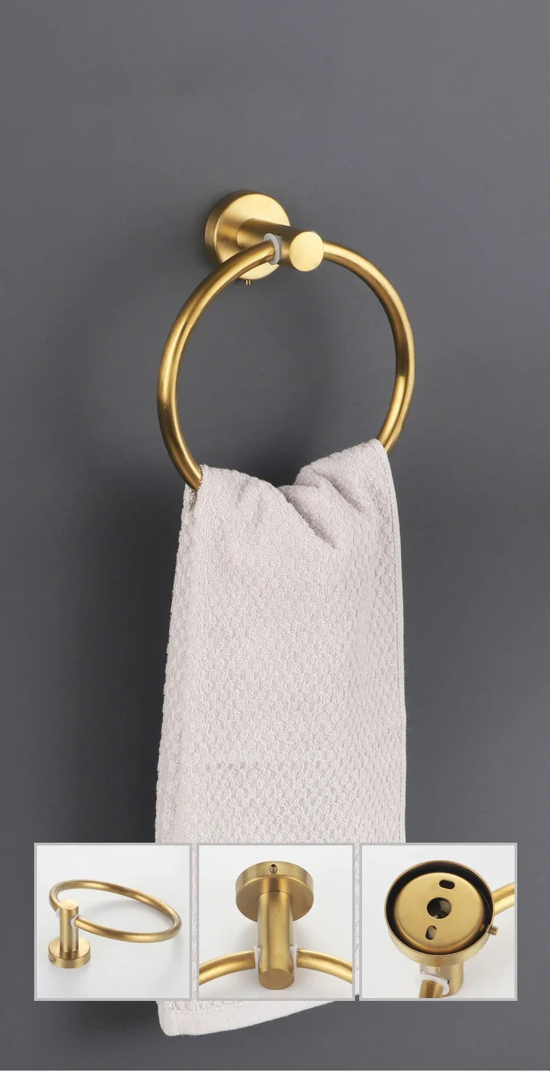 Round Towel Ring – Wall-Mount Bathroom Holder