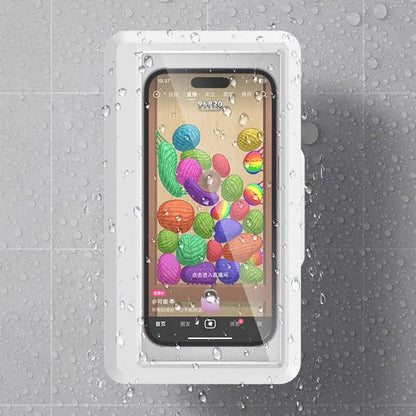 Waterproof Wall-Mount Phone Holder - Self-Adhesive Touch Case for Bathroom