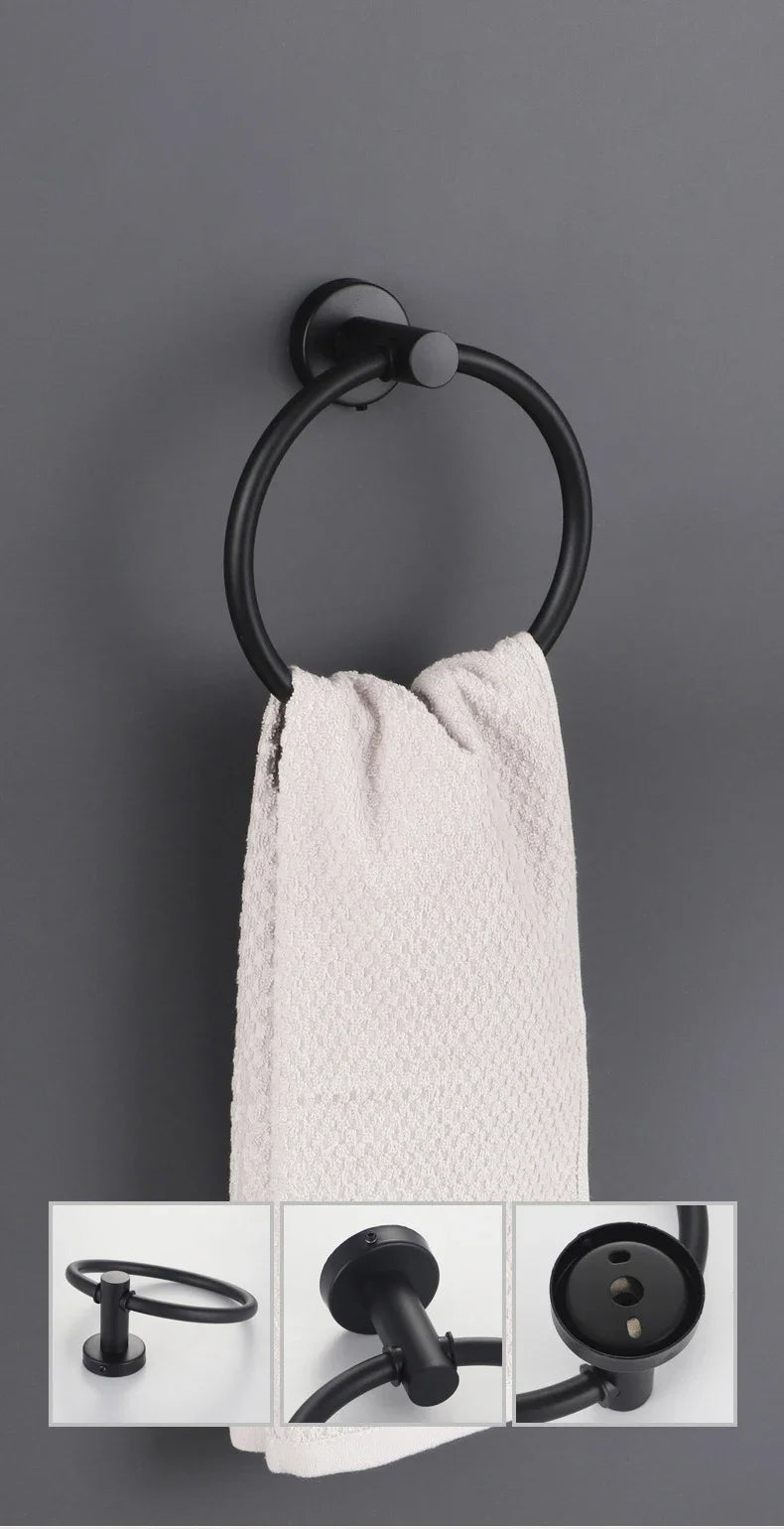 Round Towel Ring – Wall-Mount Bathroom Holder